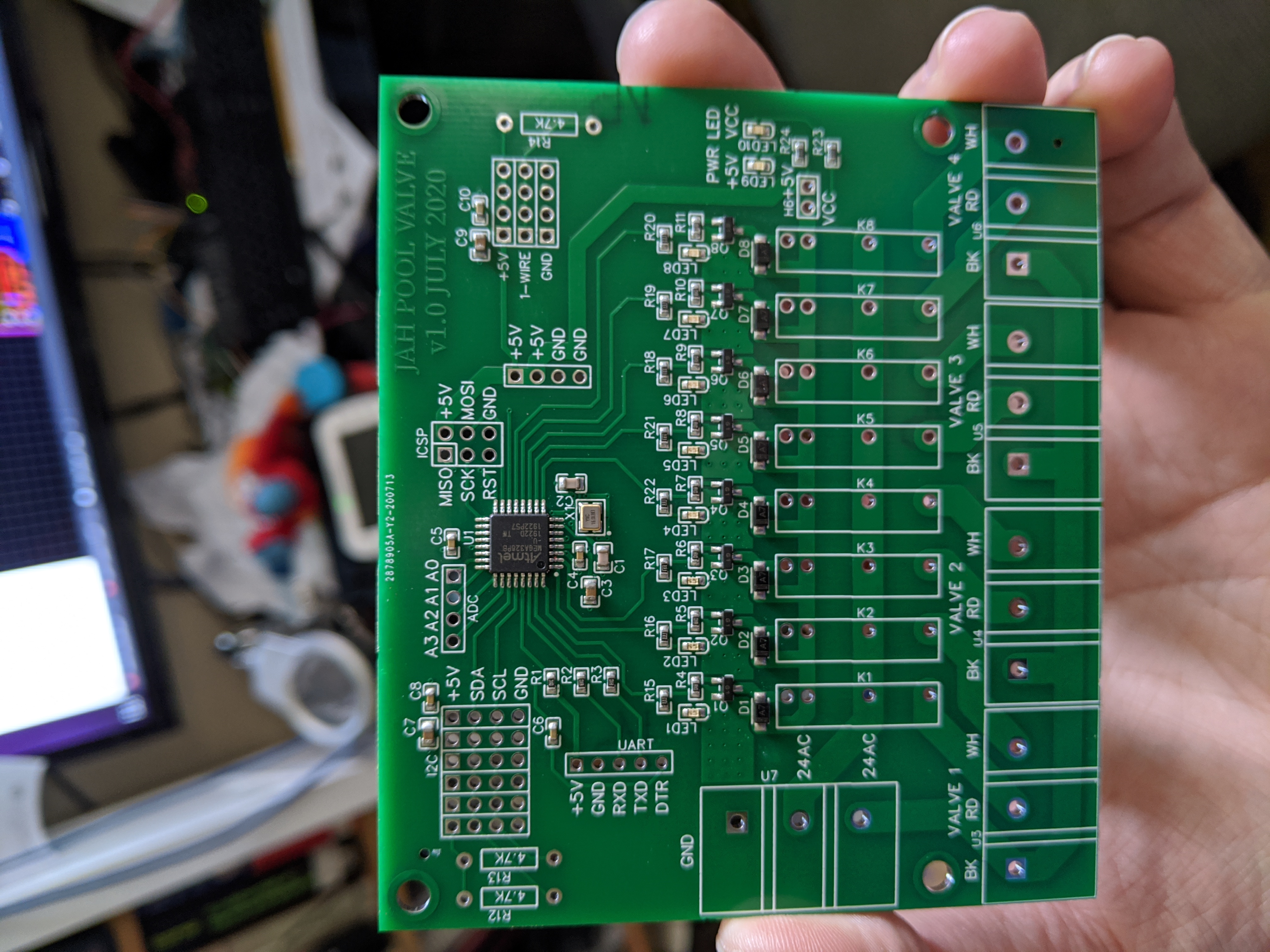 Pool Valve Controller PCB as manufactured