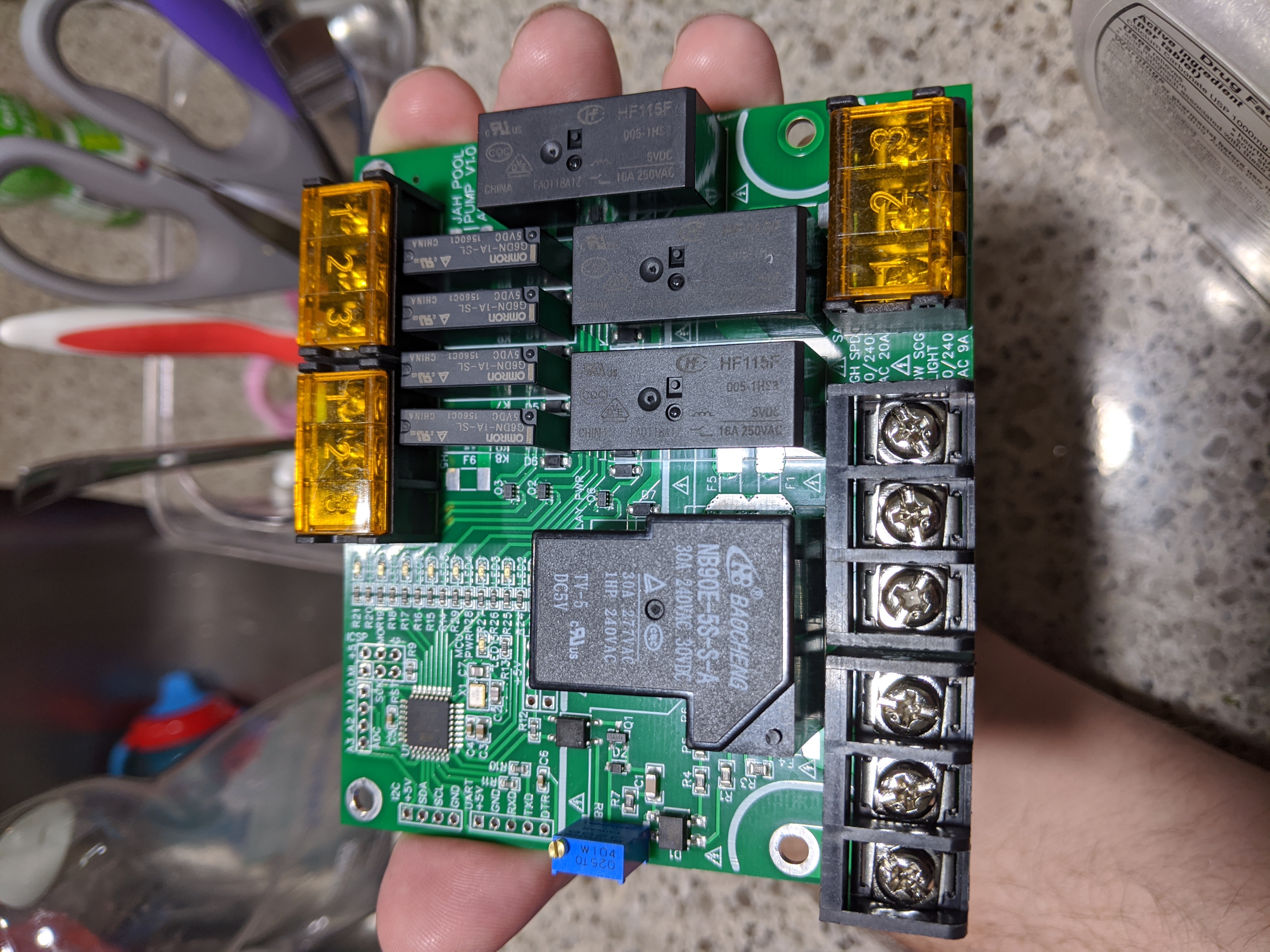 Pool Valve Pump Controller PCB assembled
