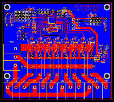 Pool Valve Controller PCB layout